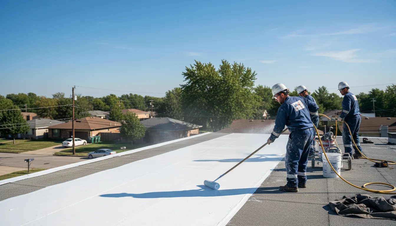 Commercial roof coating in Versailles, IL near me